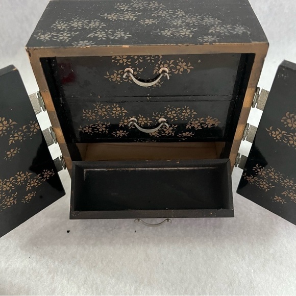 Set of 4 JAPAN MINI FURNITURE SET Chest of Drawers Trunks Black - Picture 16 of 16